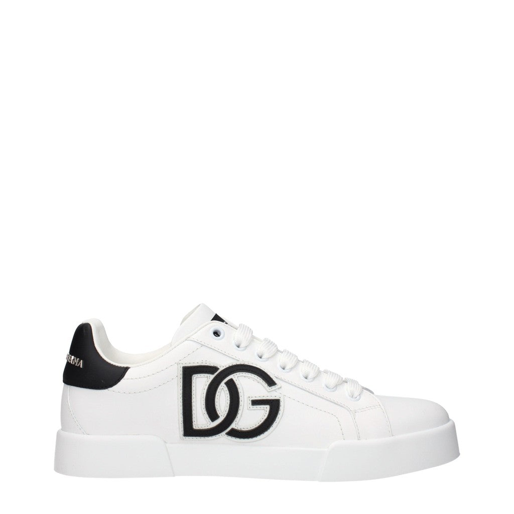 Dolce & Gabbana Sneakers met veters – Wit / Zwart