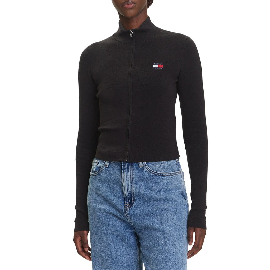 Tommy Jeans Vest met hoge hals en rits – Zwart