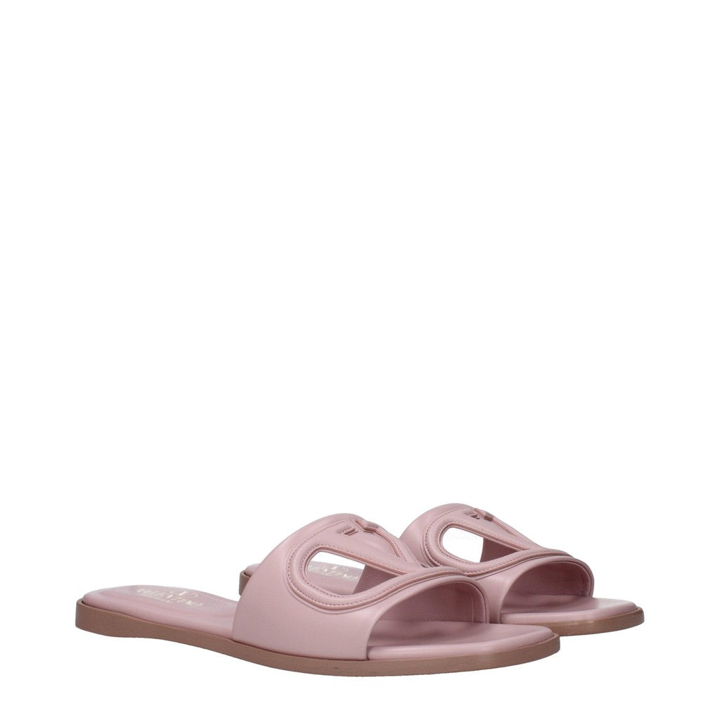 Valentino Garavani Sandalen met open neus en leren zool – Roze