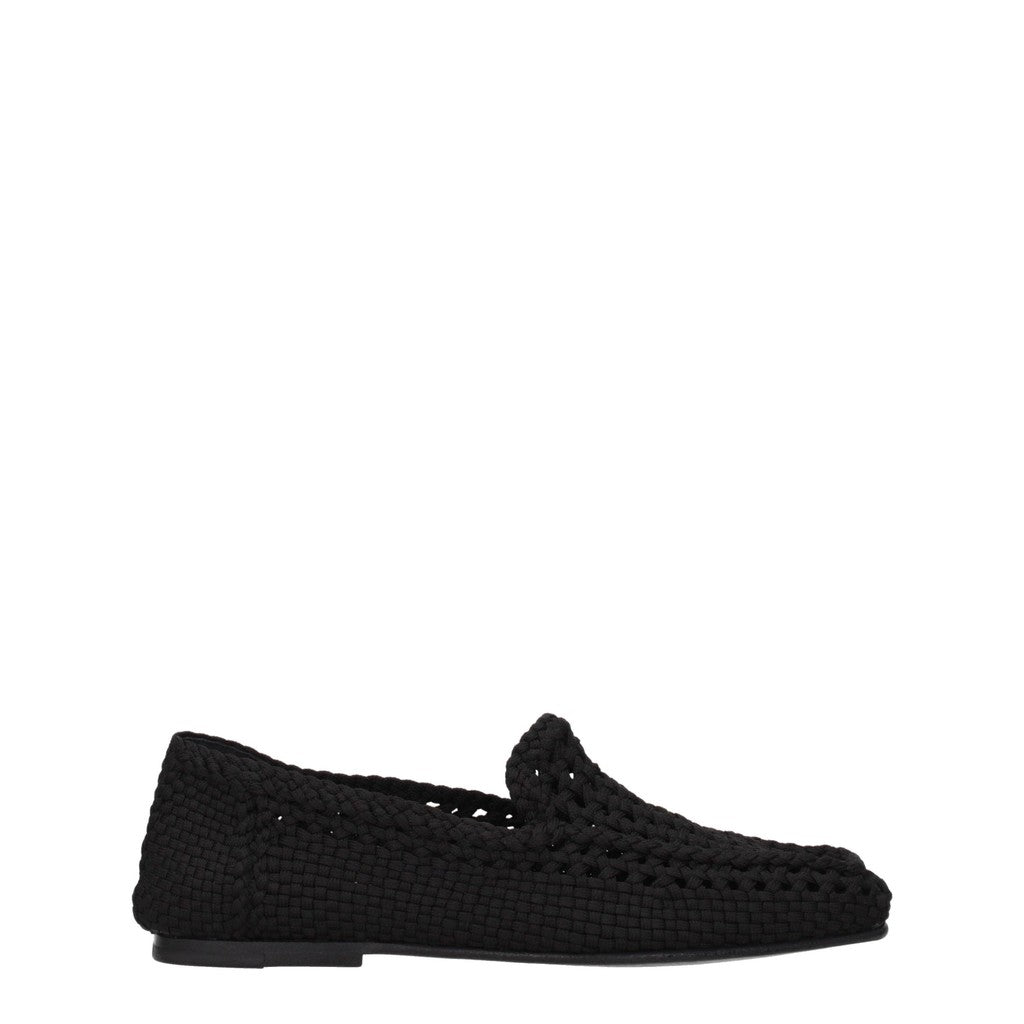 Dolce & Gabbana Stoffen loafers – Zwart