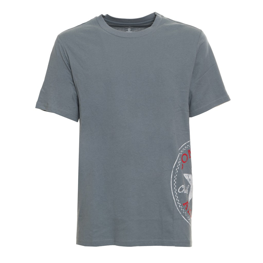 Converse T-shirt met print en bedrukt logo – Grijs