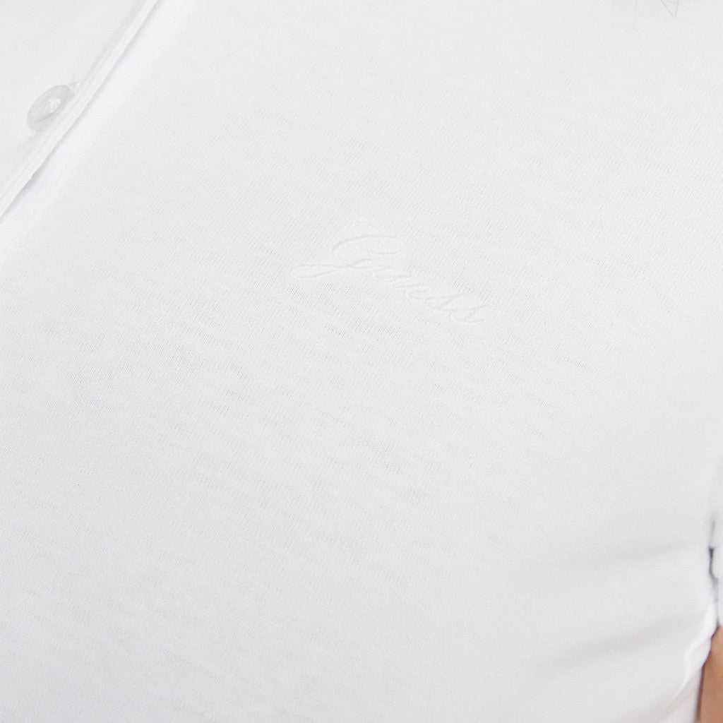 Guess Effen polo met korte mouwen – Wit