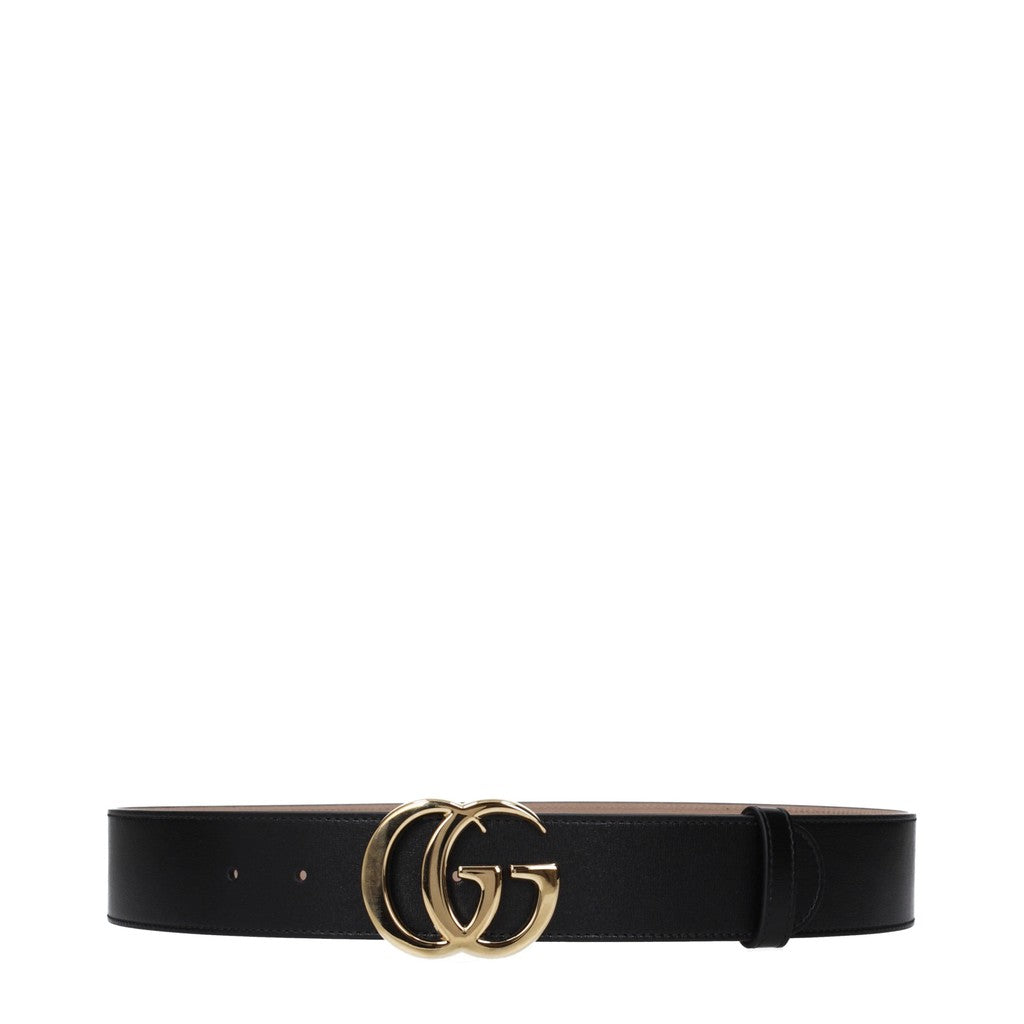 Gucci Riem met knoopsluiting en goudkleurige details – Zwart