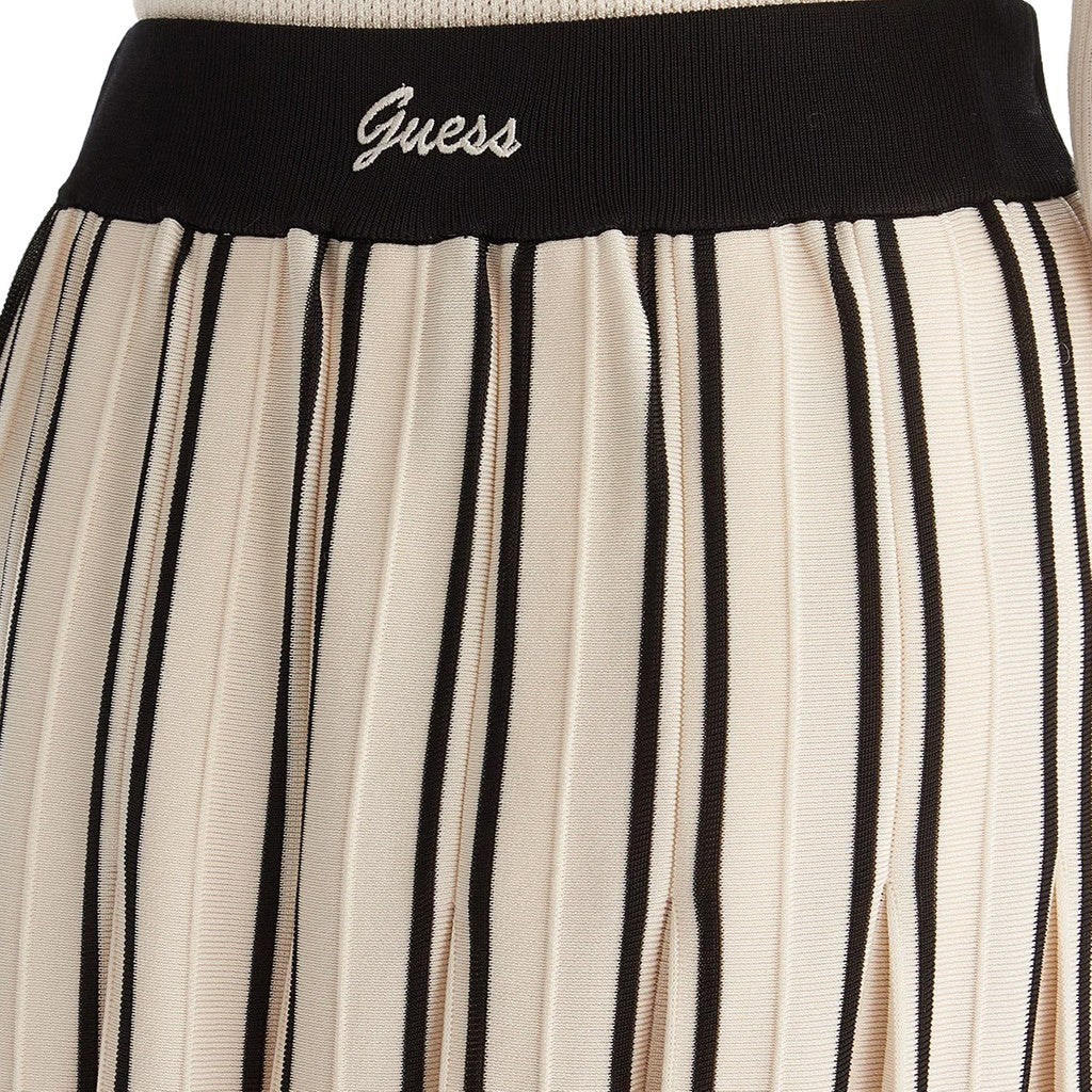 Guess A-lijn rok met logo – Wit / Zwart