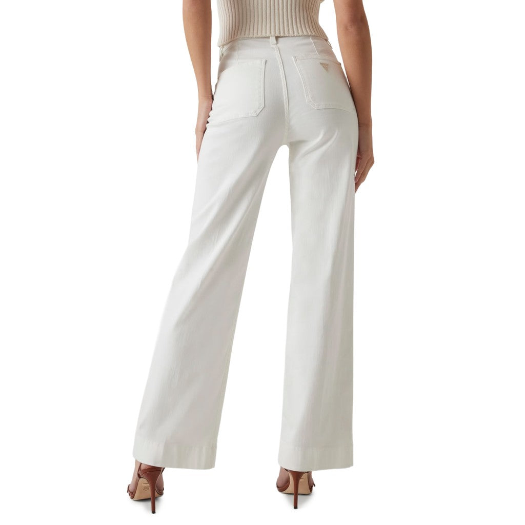 Guess Jeans met logo en vier zakken – Wit