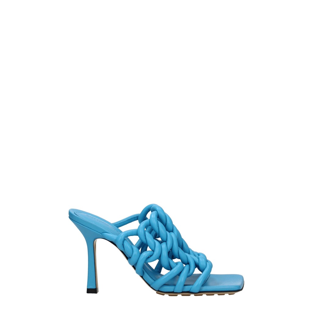 Bottega Veneta Leren sandalen met hak – Turquoise
