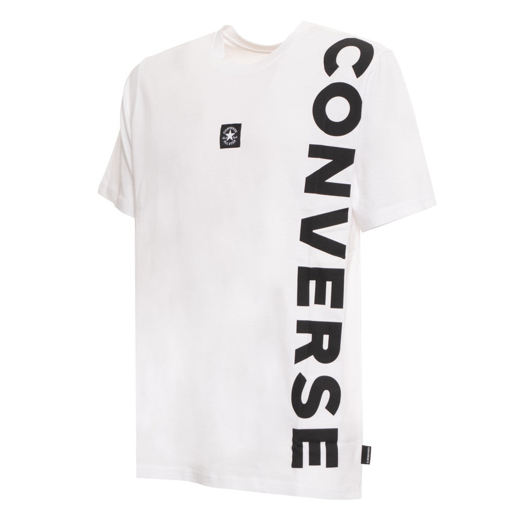 Converse T-shirt met print en bedrukt logo – Wit