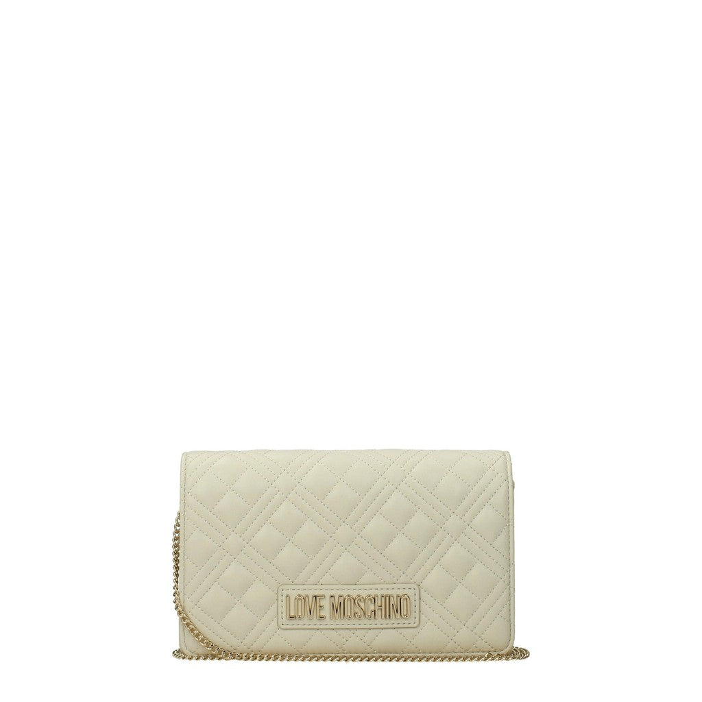 Love Moschino Compacte crossbodytas van polyurethaan – Ivoor
