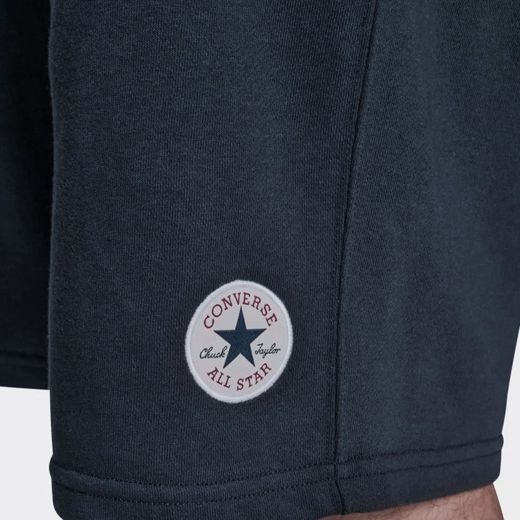 Converse Bermuda short met trekkoord en logo – Marineblauw