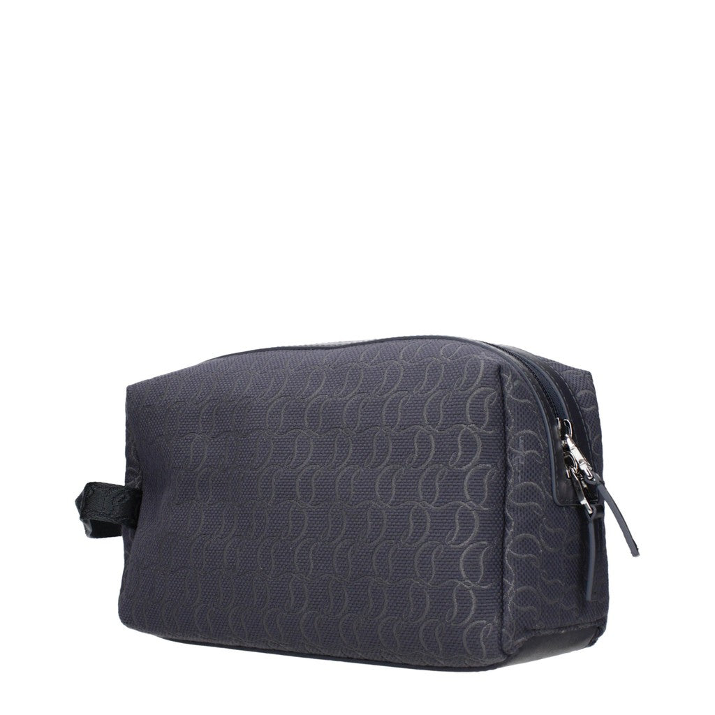 Christian Louboutin Toilettas van stof en leer – Grijs