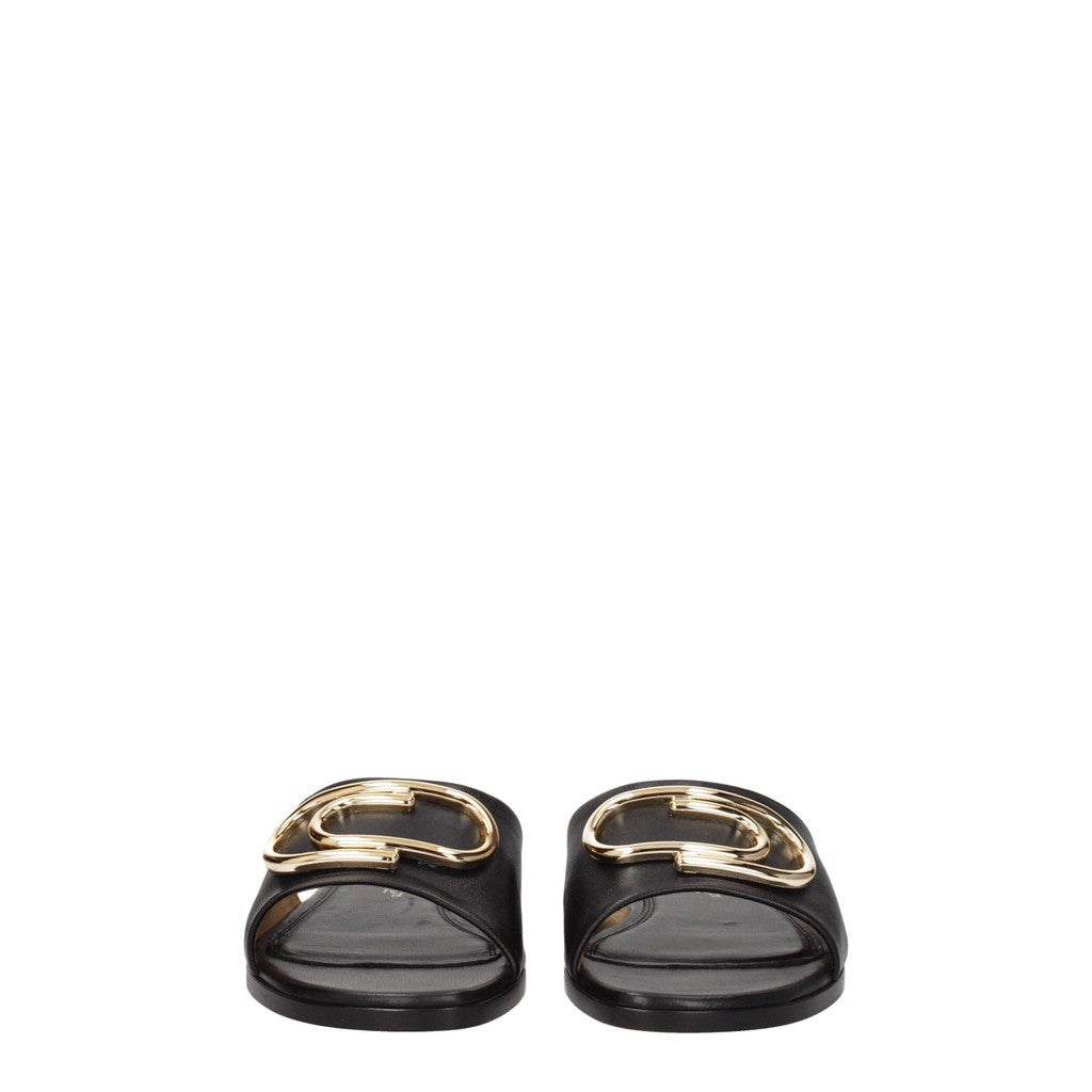 Off-White Leren sandalen – Zwart