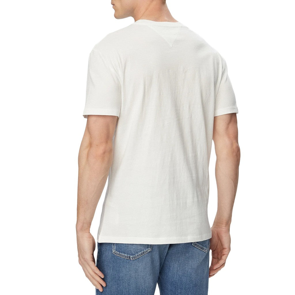 Tommy Jeans Regular Fit T-shirt met bedrukt logo – Ecru