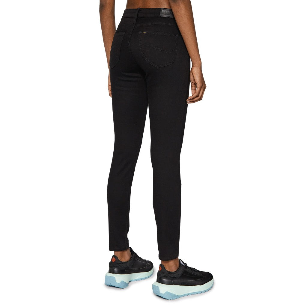 Lee Scarlett Skinny jeans met vijf zakken en logo – Zwart