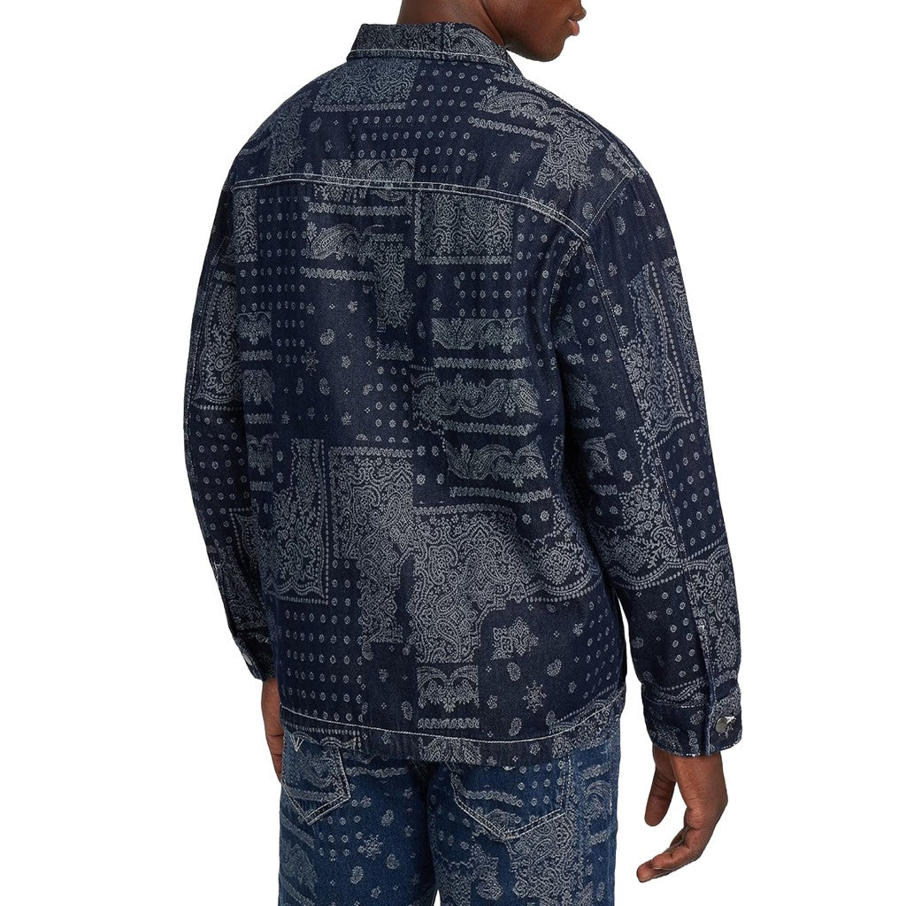 Guess Katoenen jas met knoopsluiting – Donkerblauw
