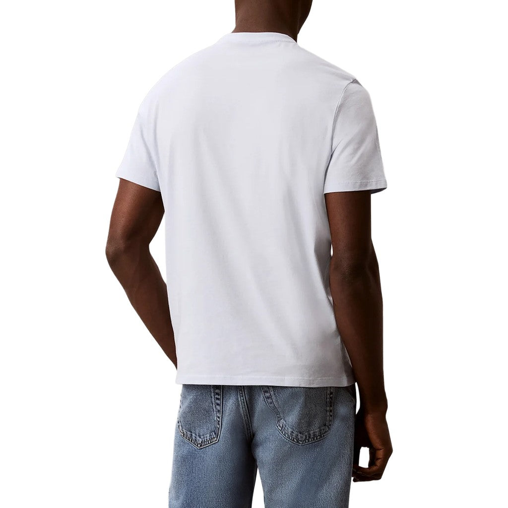Calvin Klein Tweekleurig T-shirt met logo – Wit