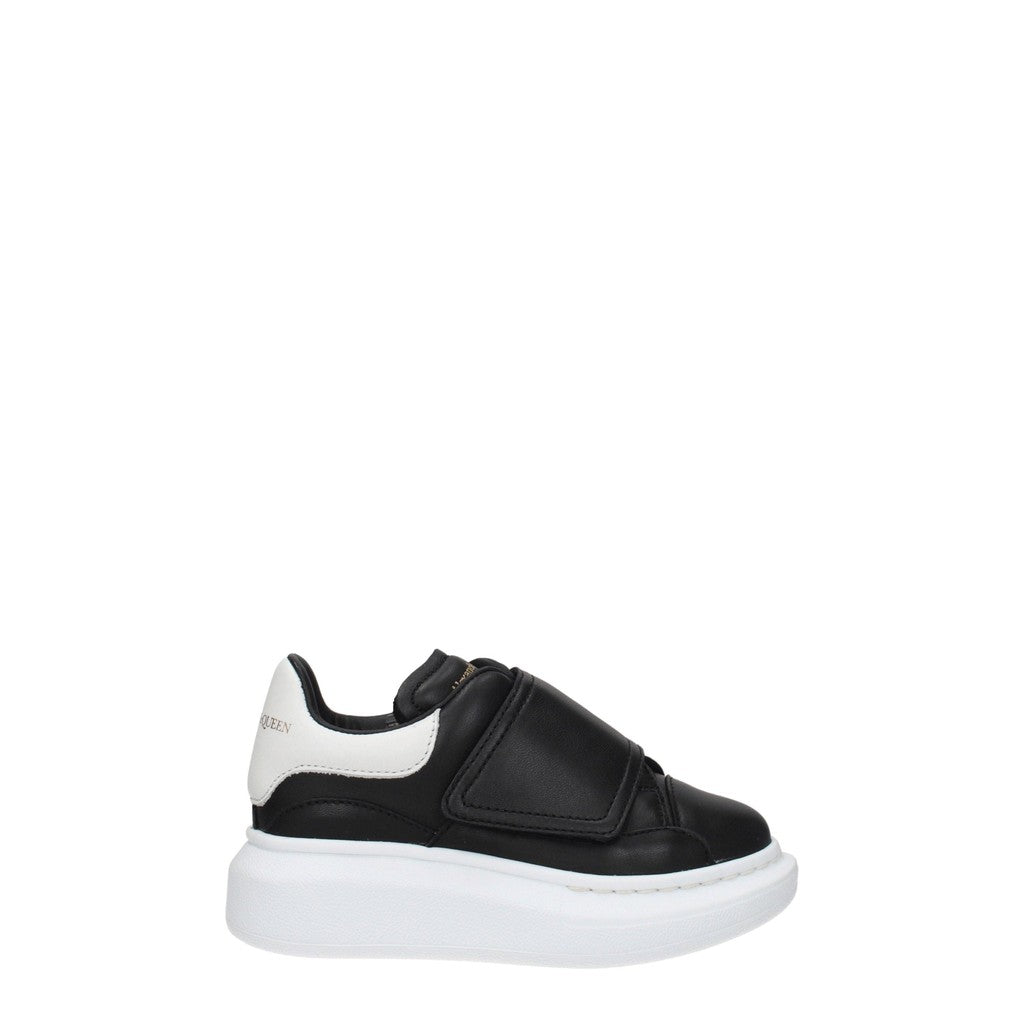 Alexander McQueen Kids Oversized Sneakers van leer – Zwart / Wit