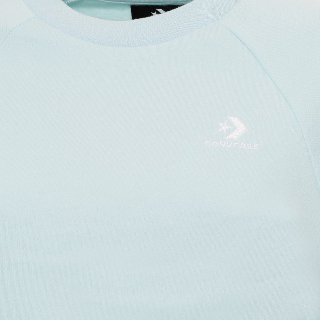Converse Cropped sweater met geborduurd logo – Lichtblauw