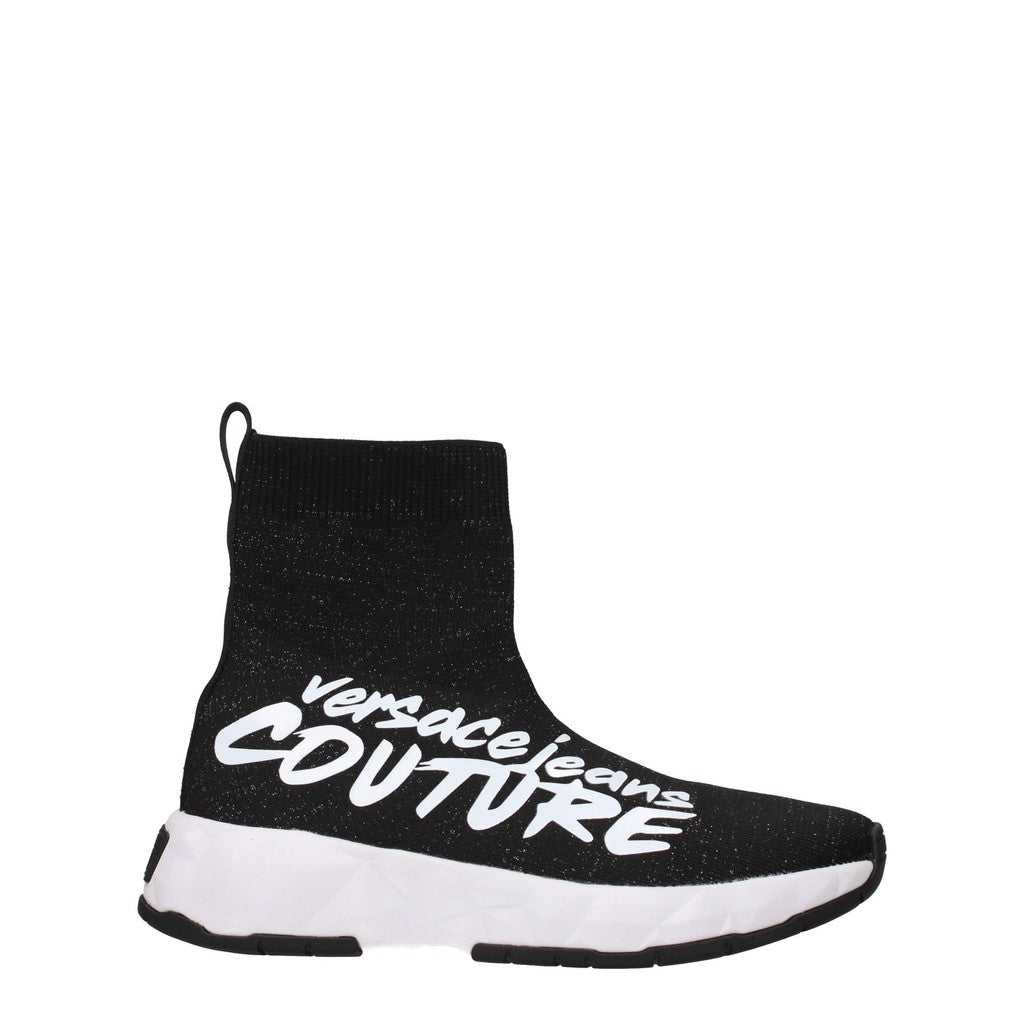 Versace Stoffen sneakers met ronde neus – Zwart