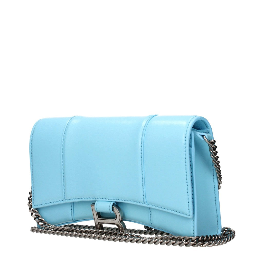 Balenciaga Crossbodytas met magneetsluiting en pasjesvakken – Lichtblauw