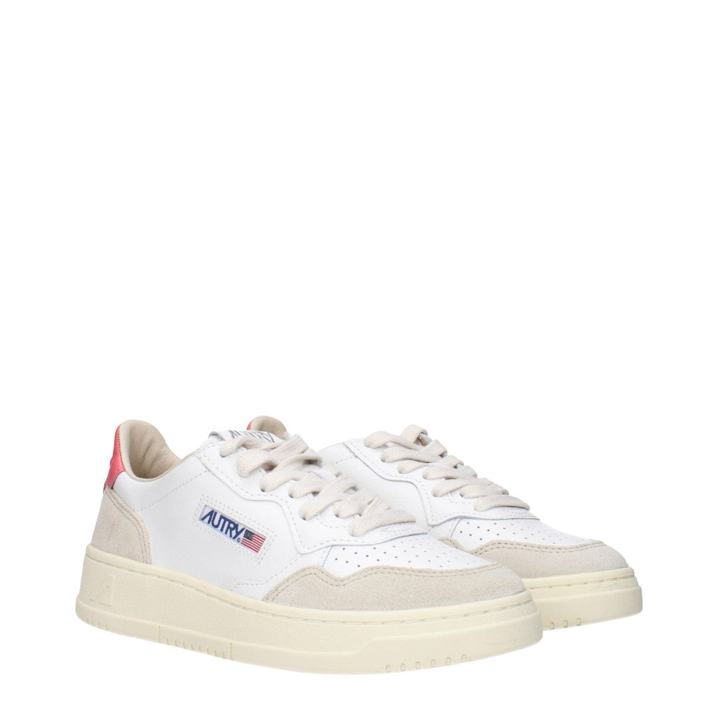 Autry Medalist Sneakers met rubberen zool – Wit / Roze