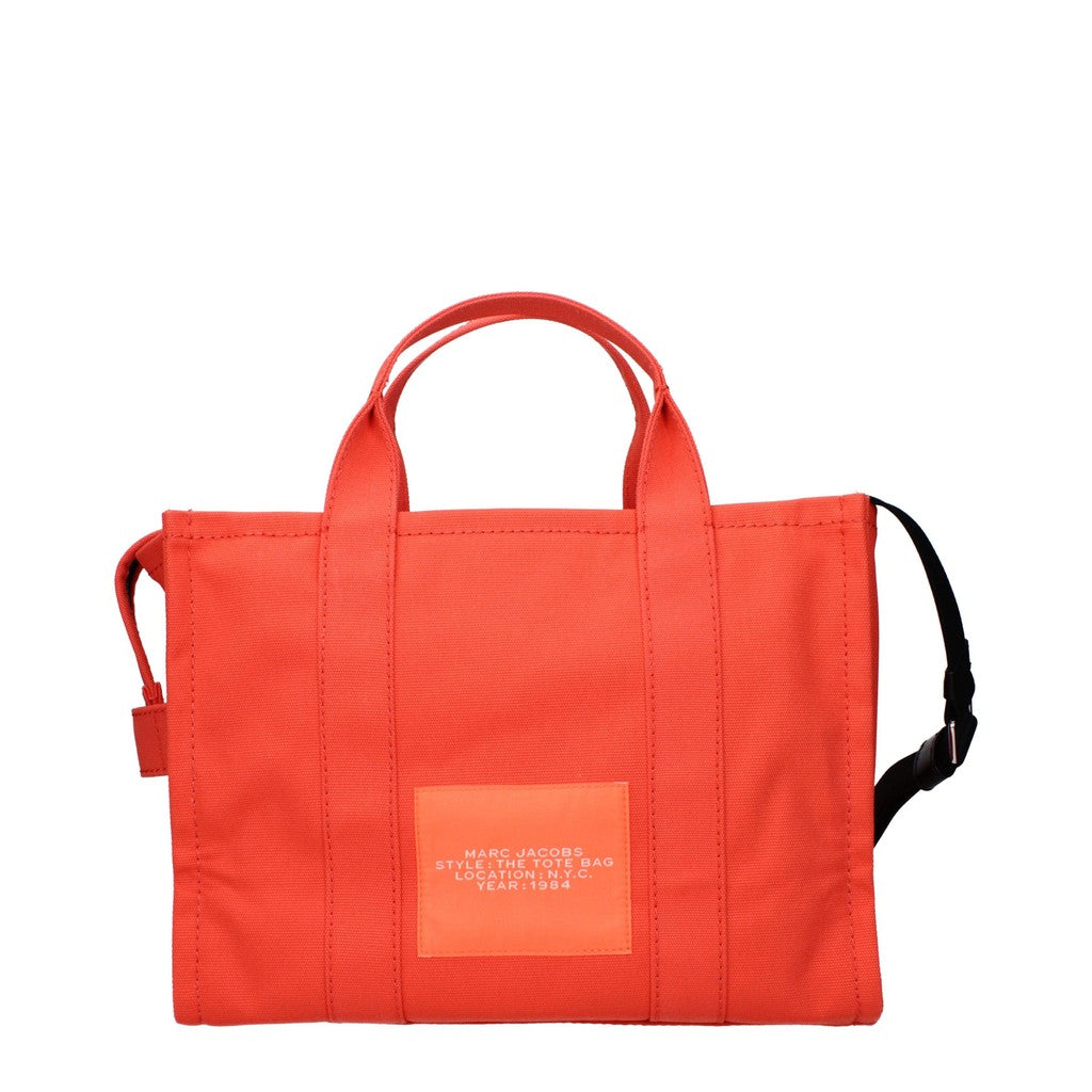 Marc Jacobs The Tote Shopper van stof met schouderband – Oranje