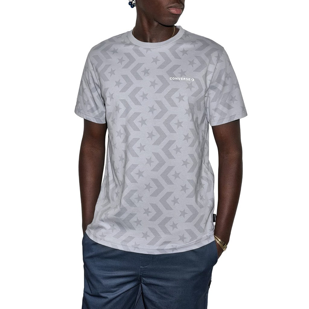 Converse Tweekleurig T-shirt met geborduurd logo – Grijs