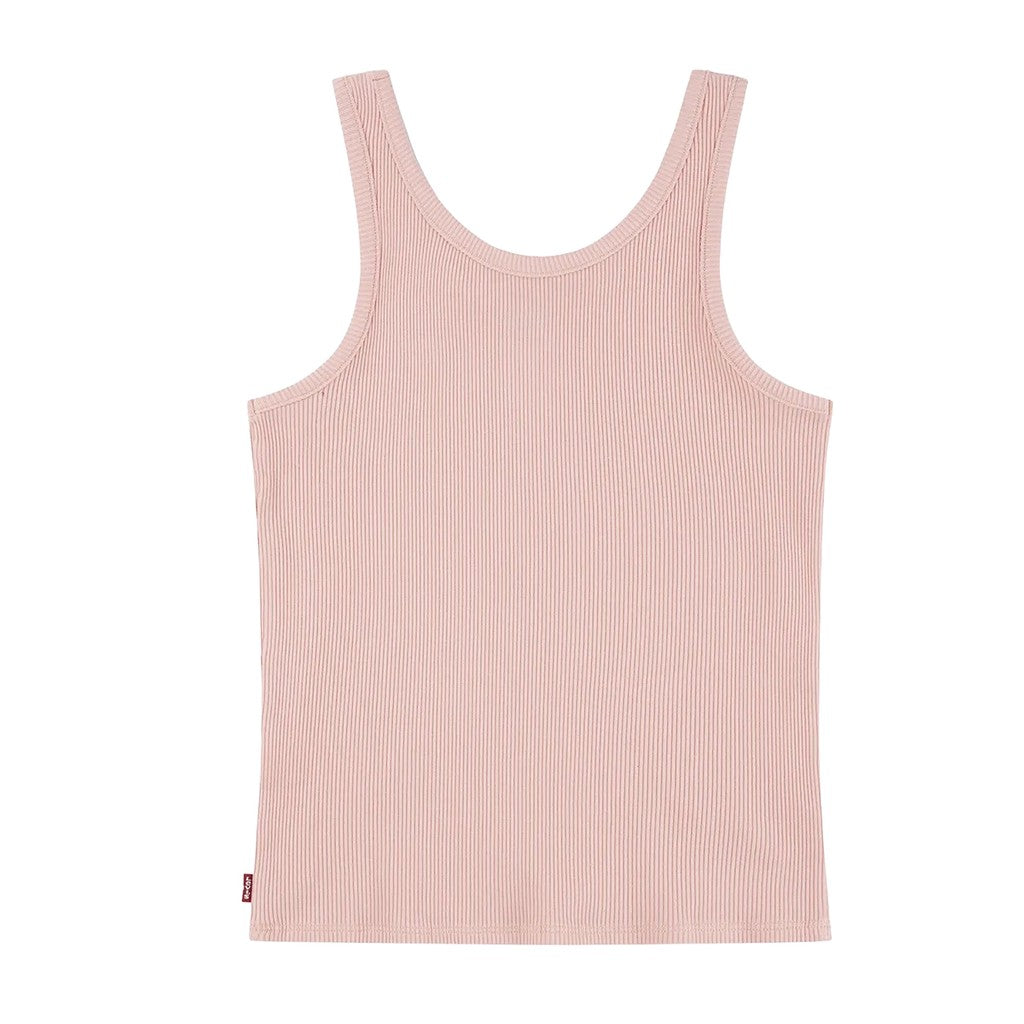 Levi's Kids Geribde tanktop met ronde hals – Lichtroze