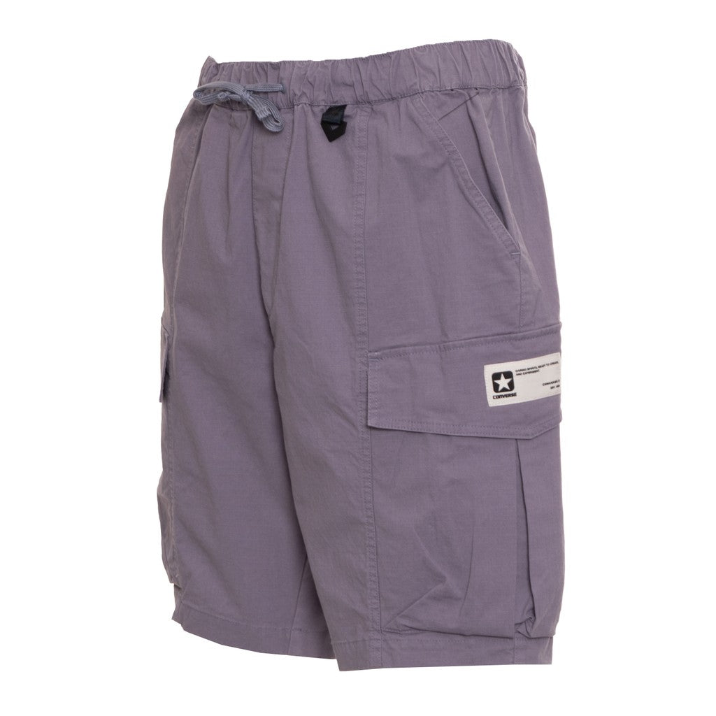 Converse Bermuda short met trekkoord en logo – Paars