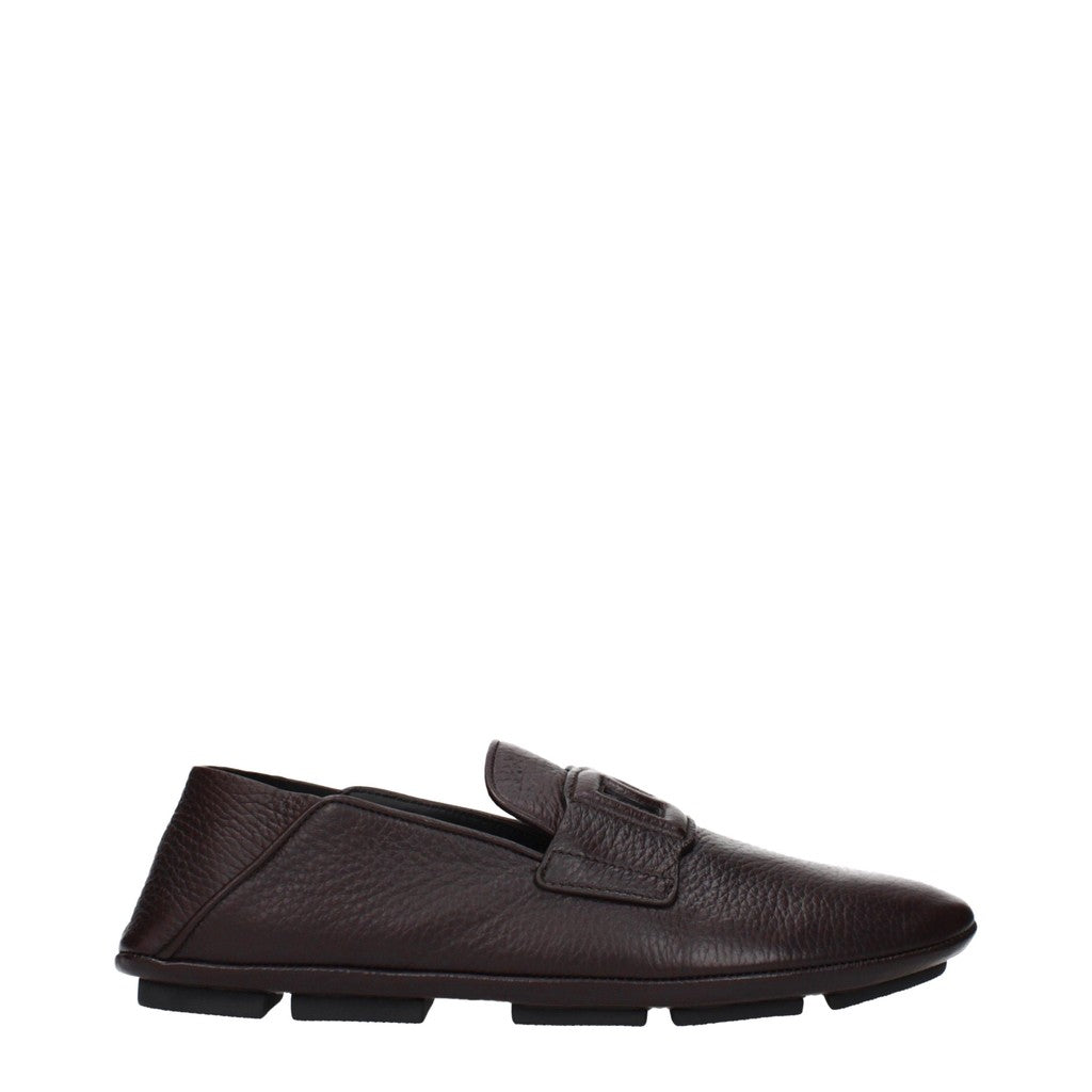 Dolce & Gabbana Loafers met rubberen zool – Bruin