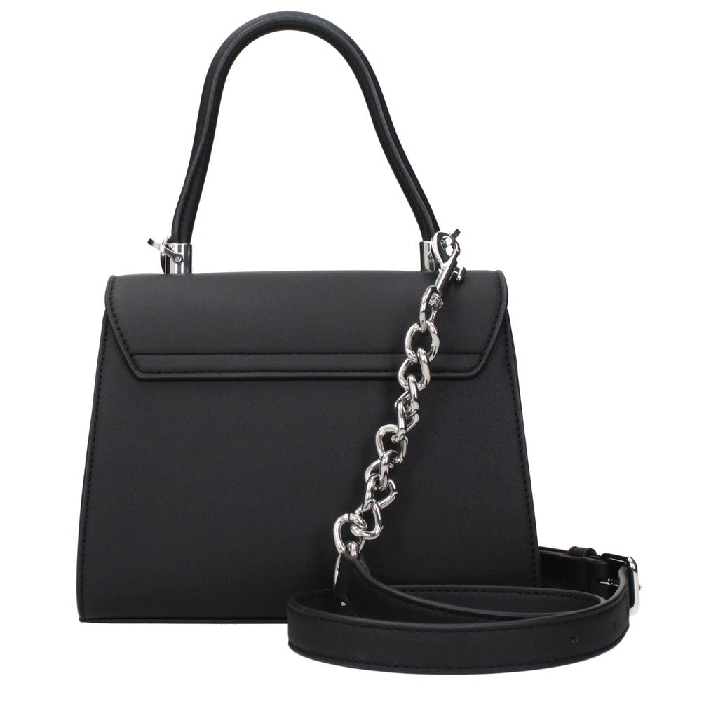 Love Moschino Compacte handtas met schouderband – Zwart / Zilver