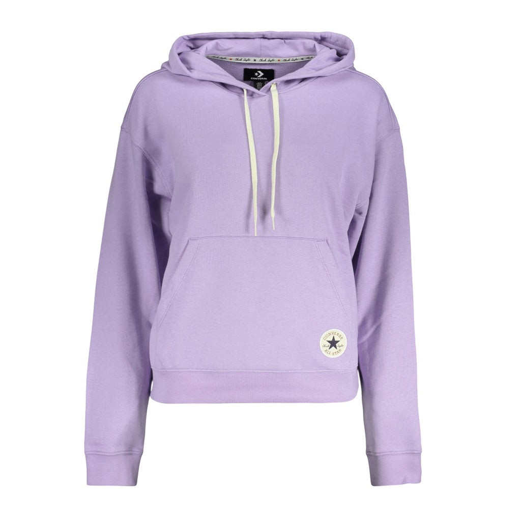 Converse Cropped hoodie van geborstelde stof – Lila