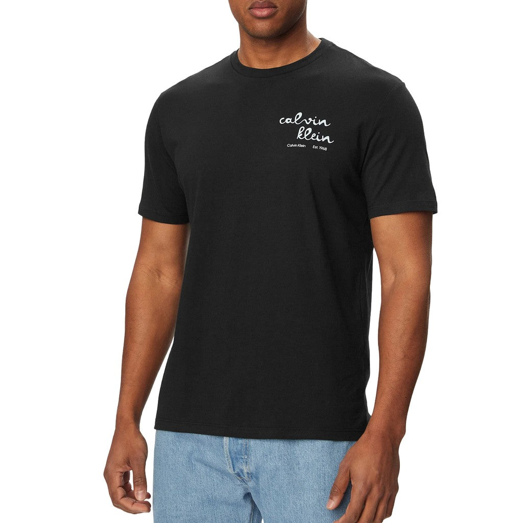 Calvin Klein T-shirt met bedrukt logo – Zwart