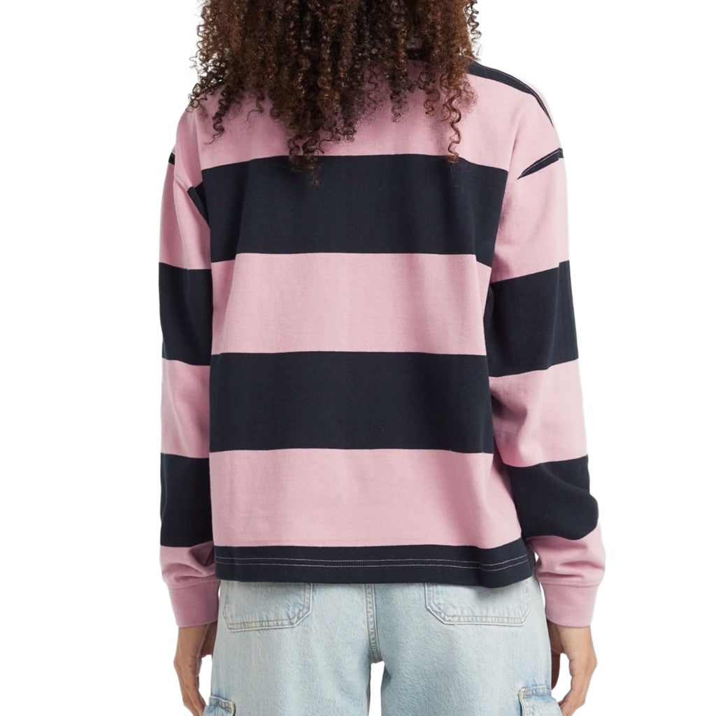 Guess Gestreepte polo – Marineblauw / Roze