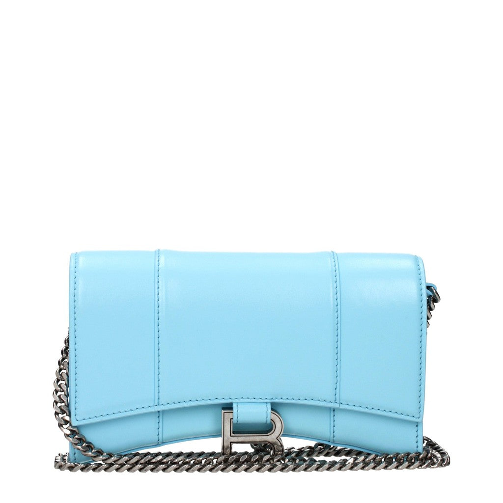 Balenciaga Crossbodytas met magneetsluiting en pasjesvakken – Lichtblauw
