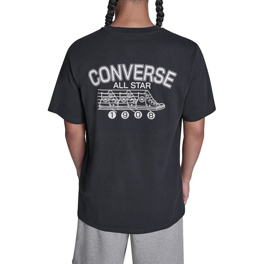 Converse T-shirt met print en bedrukt logo – Zwart