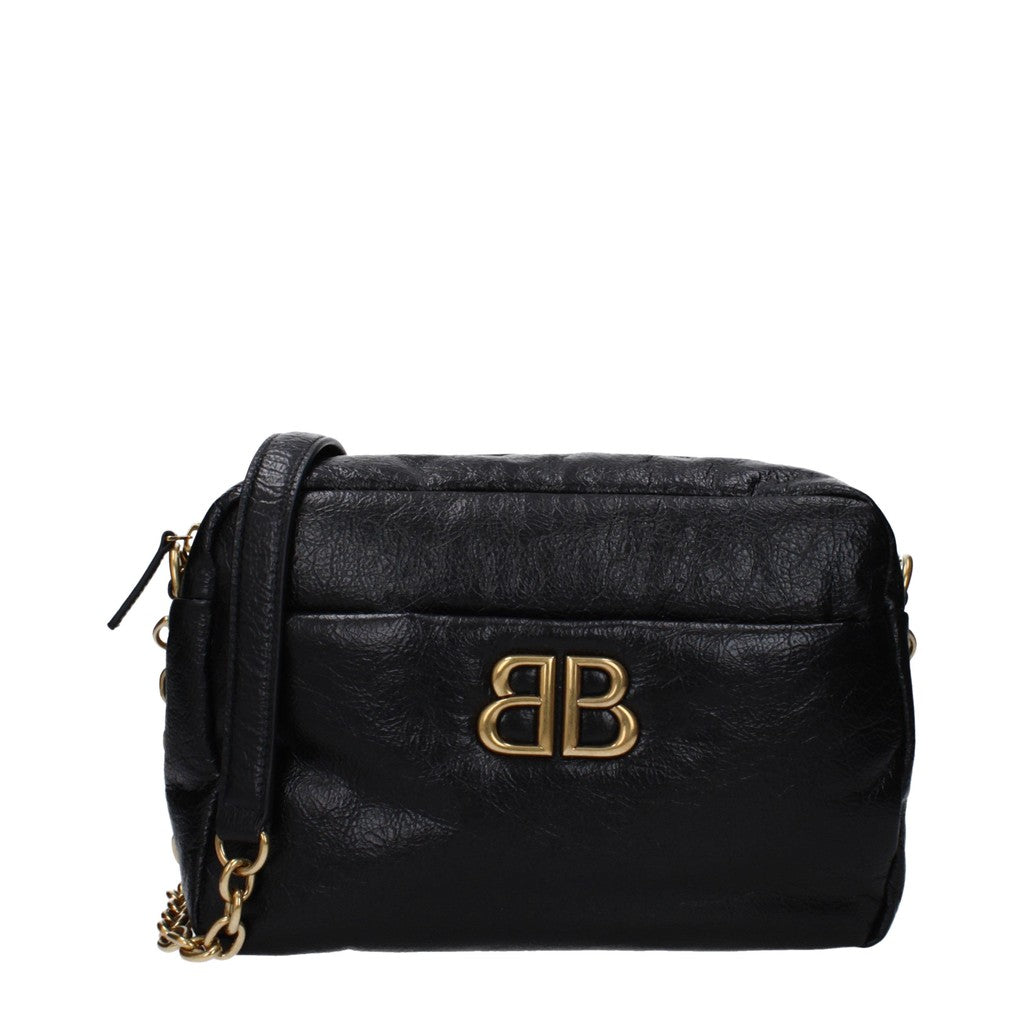 Balenciaga Leren crossbodytas met goudkleurige details – Zwart