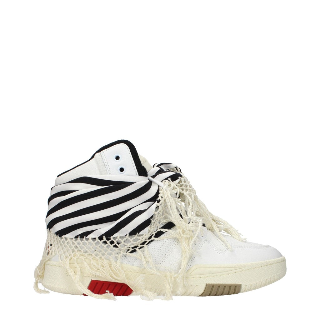 Saint Laurent Sneakers met vetersluiting – Wit / Zwart