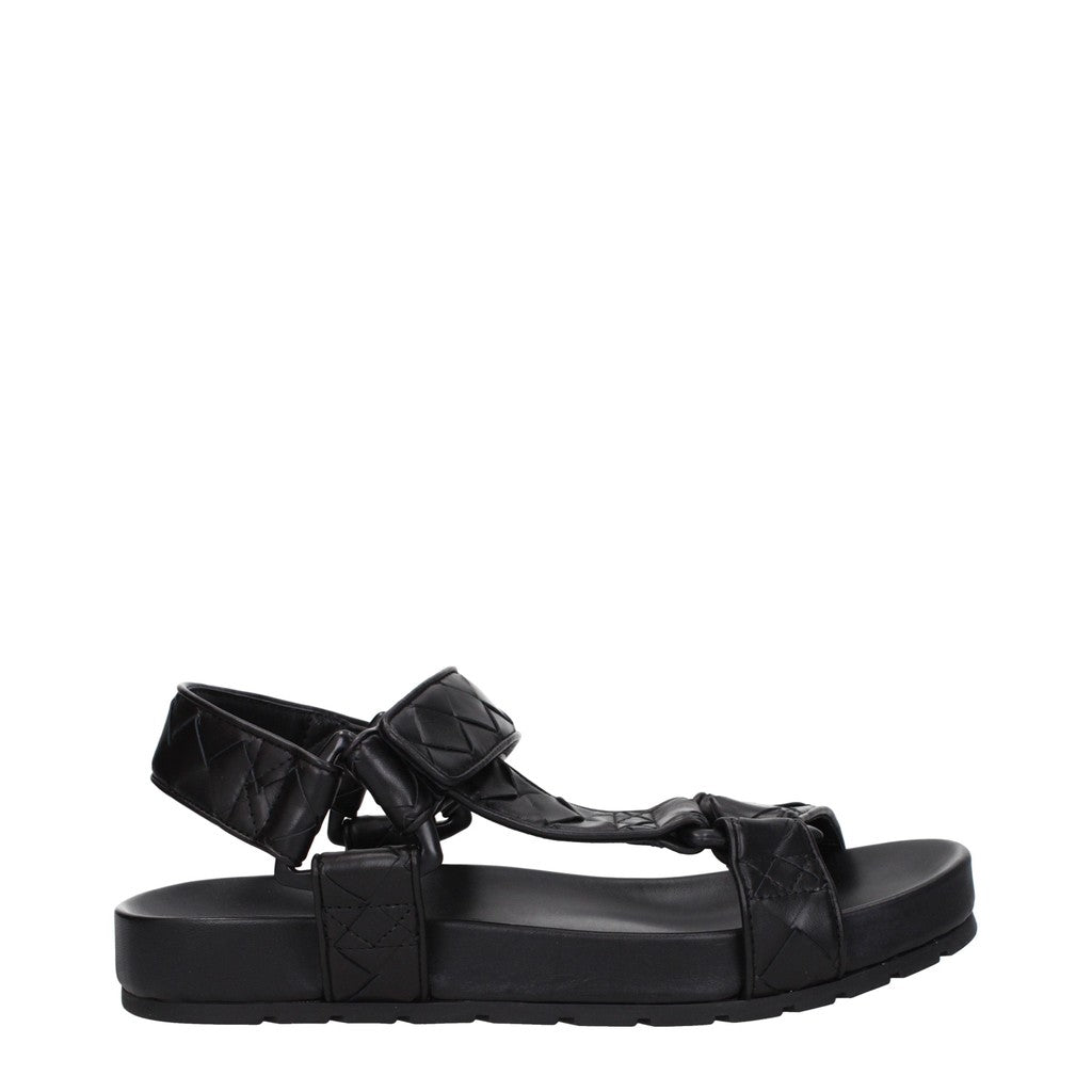 Bottega Veneta Herensandalen met rubberen zool – Zwart