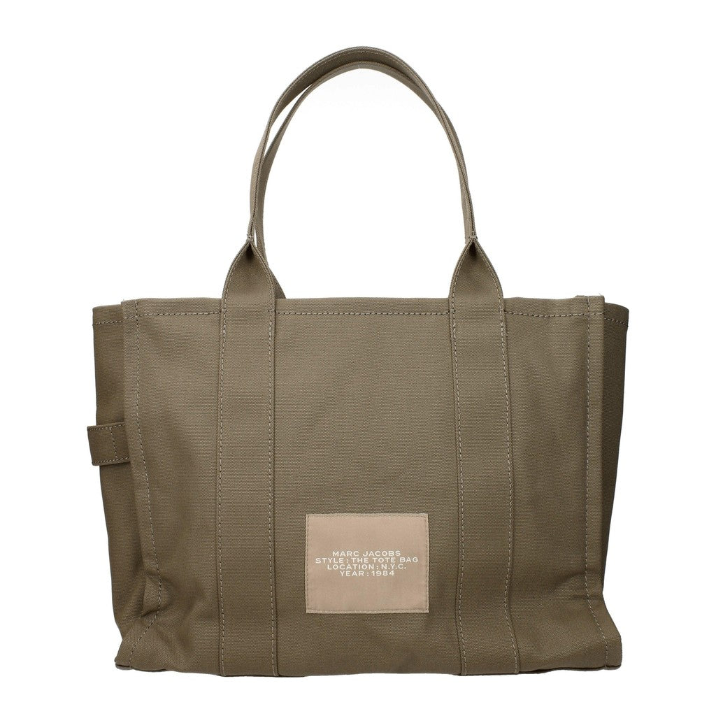 Marc Jacobs The Tote Ruime shopper van stof – Olijfgroen