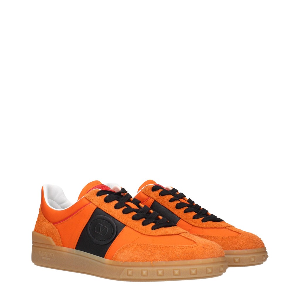 Valentino Garavani Upvillage Sneakers van stof, suède en leer – Oranje
