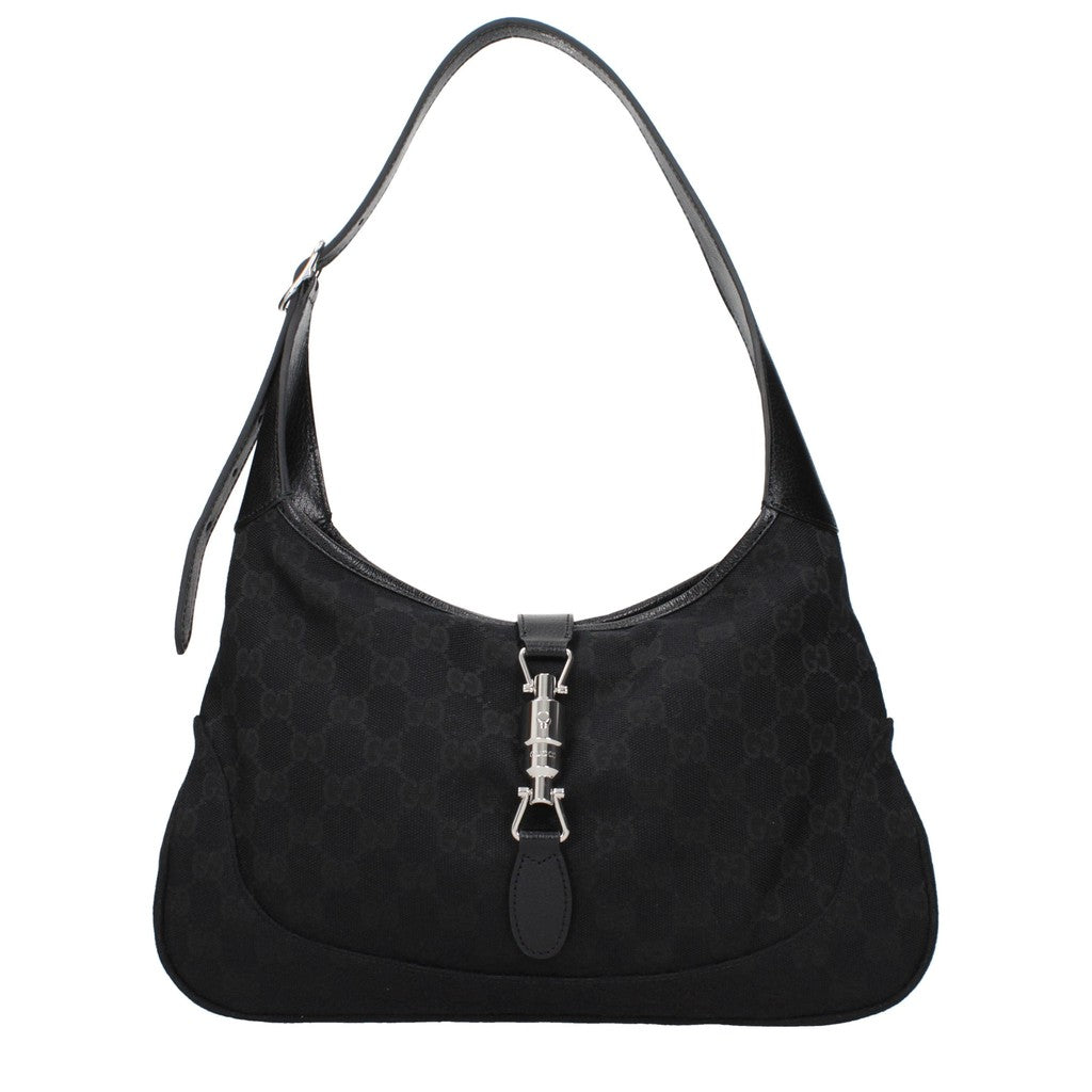 Gucci Jackie 1961 Schoudertas met zilverkleurige details – Zwart