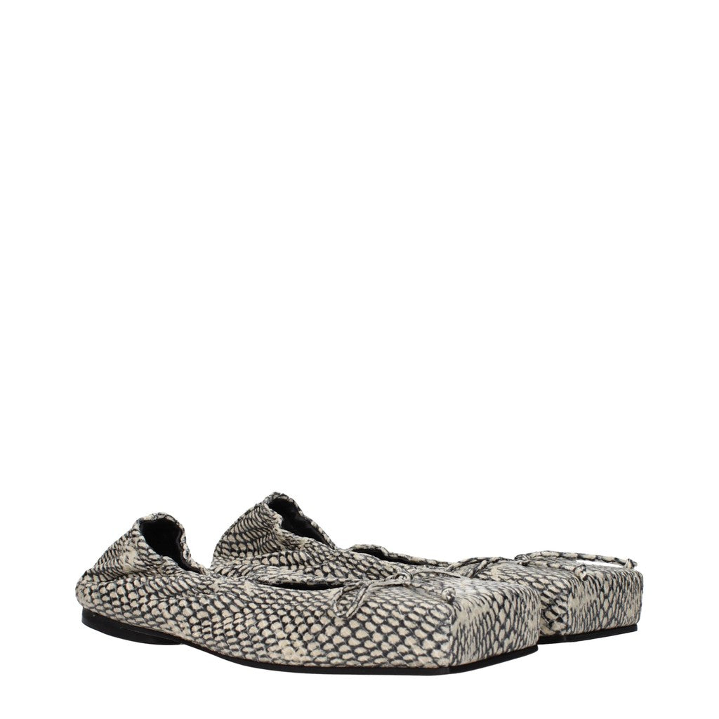 Jacquemus Ballet Flats met vierkante neus en leren zool – Beige