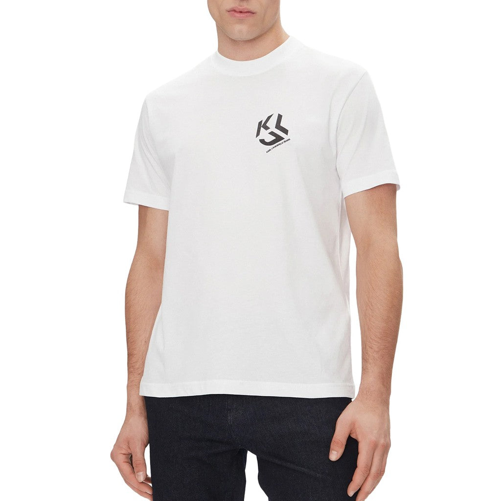 Karl Lagerfeld T-shirt met monogram – Wit