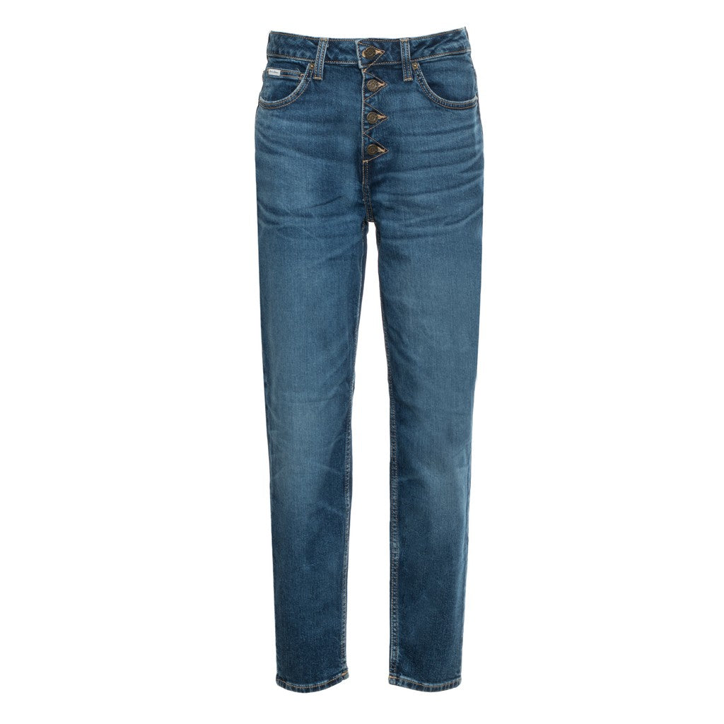 Guess Mom-fit jeans met vijf zakken – Blauw