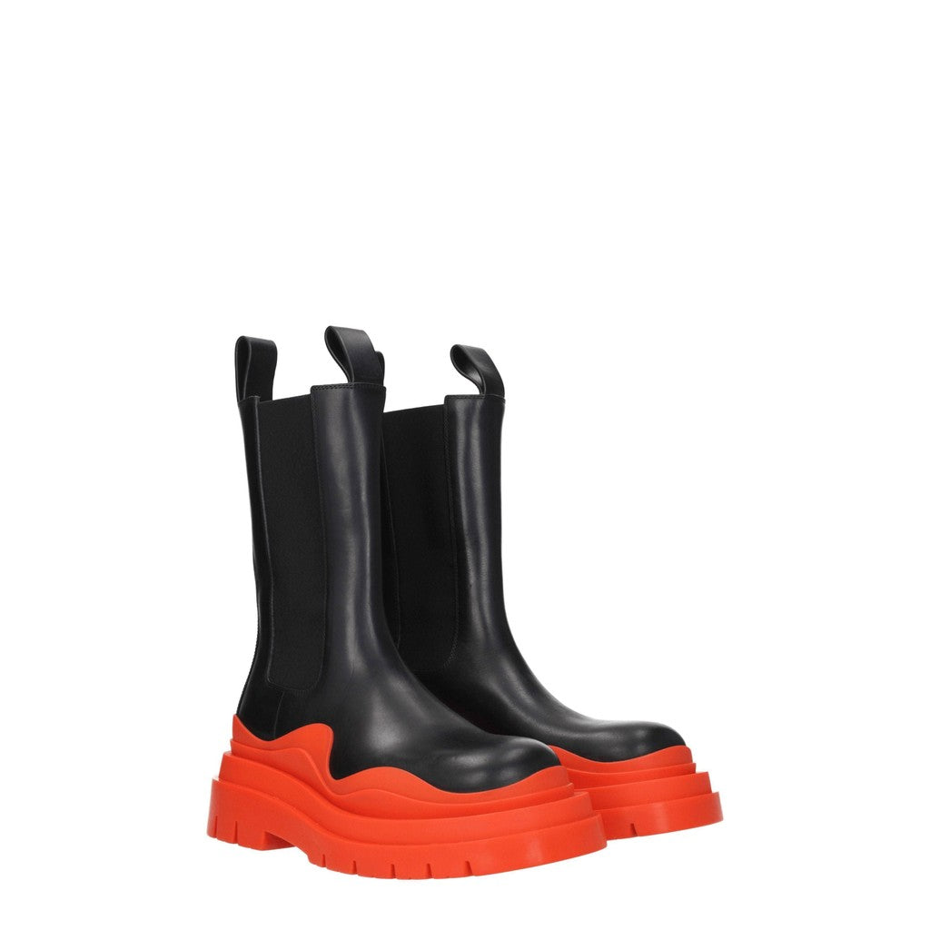 Bottega Veneta Tire Enkellaarzen – Zwart / Rood