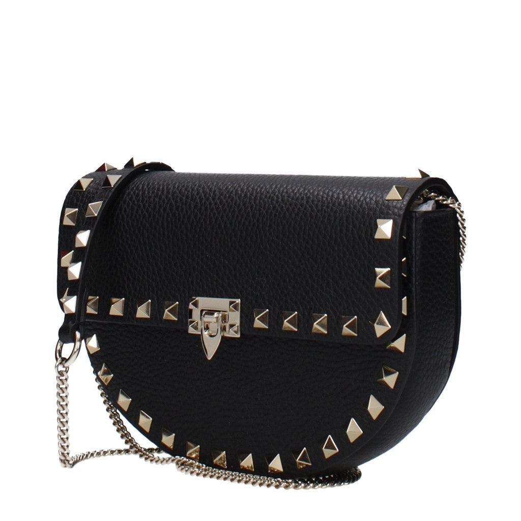 Valentino Garavani Kleine leren crossbodytas – Zwart