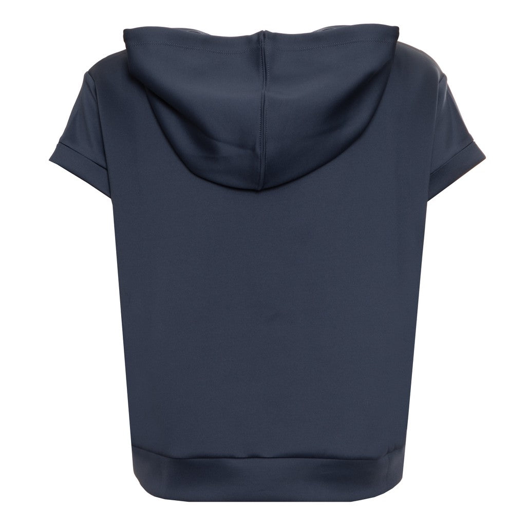 Converse Cropped hoodie met korte mouwen – Marineblauw