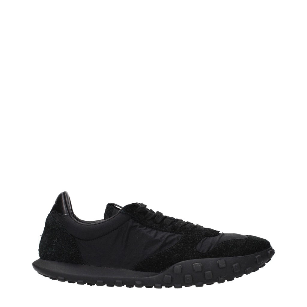 Jil Sander Moon Sneakers van textiel, suède en leer – Zwart