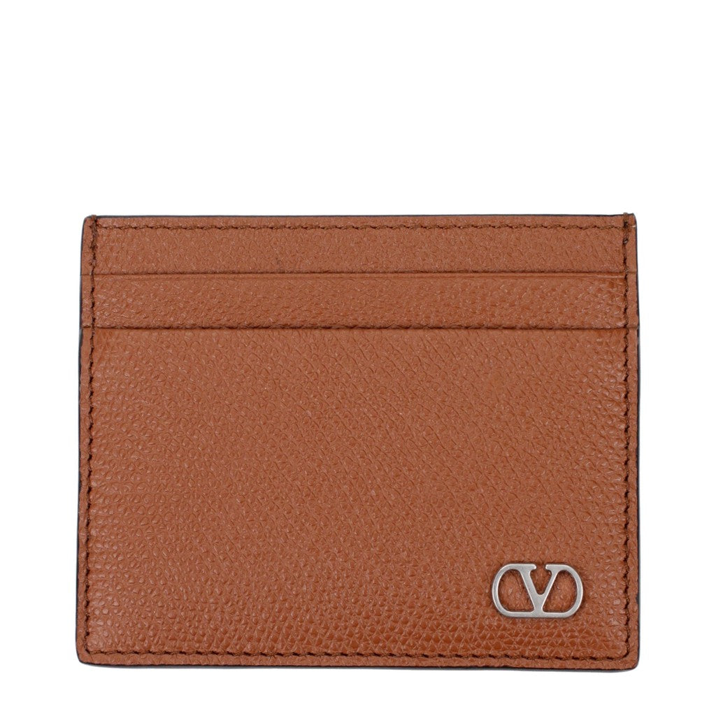 Valentino Garavani VLogo Signature Dunne kaarthouder – Bruin