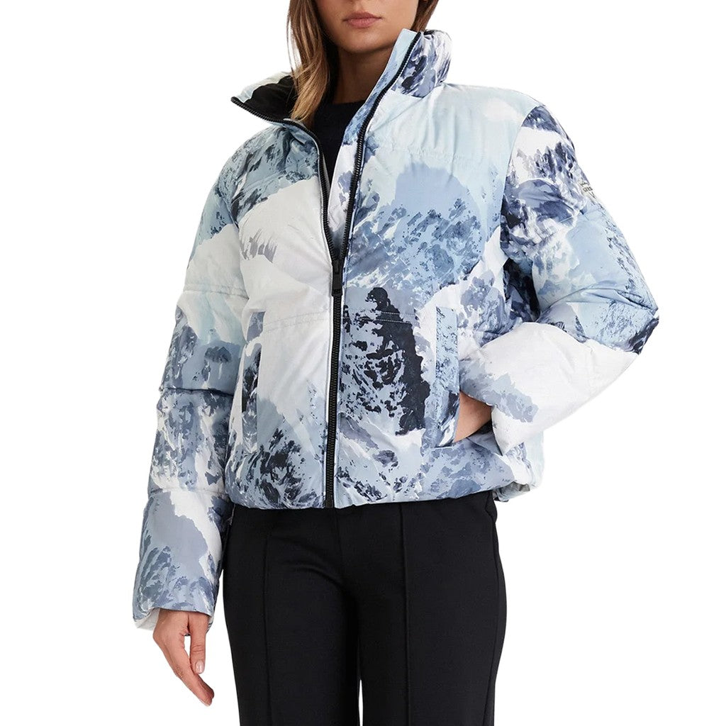 Guess Jas met opstaande kraag en ritssluiting Dames – Blauw